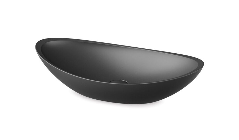 Ovanpåliggande handfat PAA FELICE 69x37,5 cm, svart Graphite
