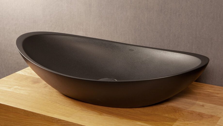 Ovanpåliggande handfat PAA FELICE 69x37,5 cm, svart Graphite – 2