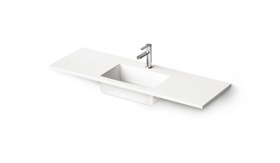 Mööblivalamu PAA LOTO MINI 120, 120×40 cm, kivimass Möbeltvättställ PAA LOTO MINI 120, 120x40 cm, gjutmarmor