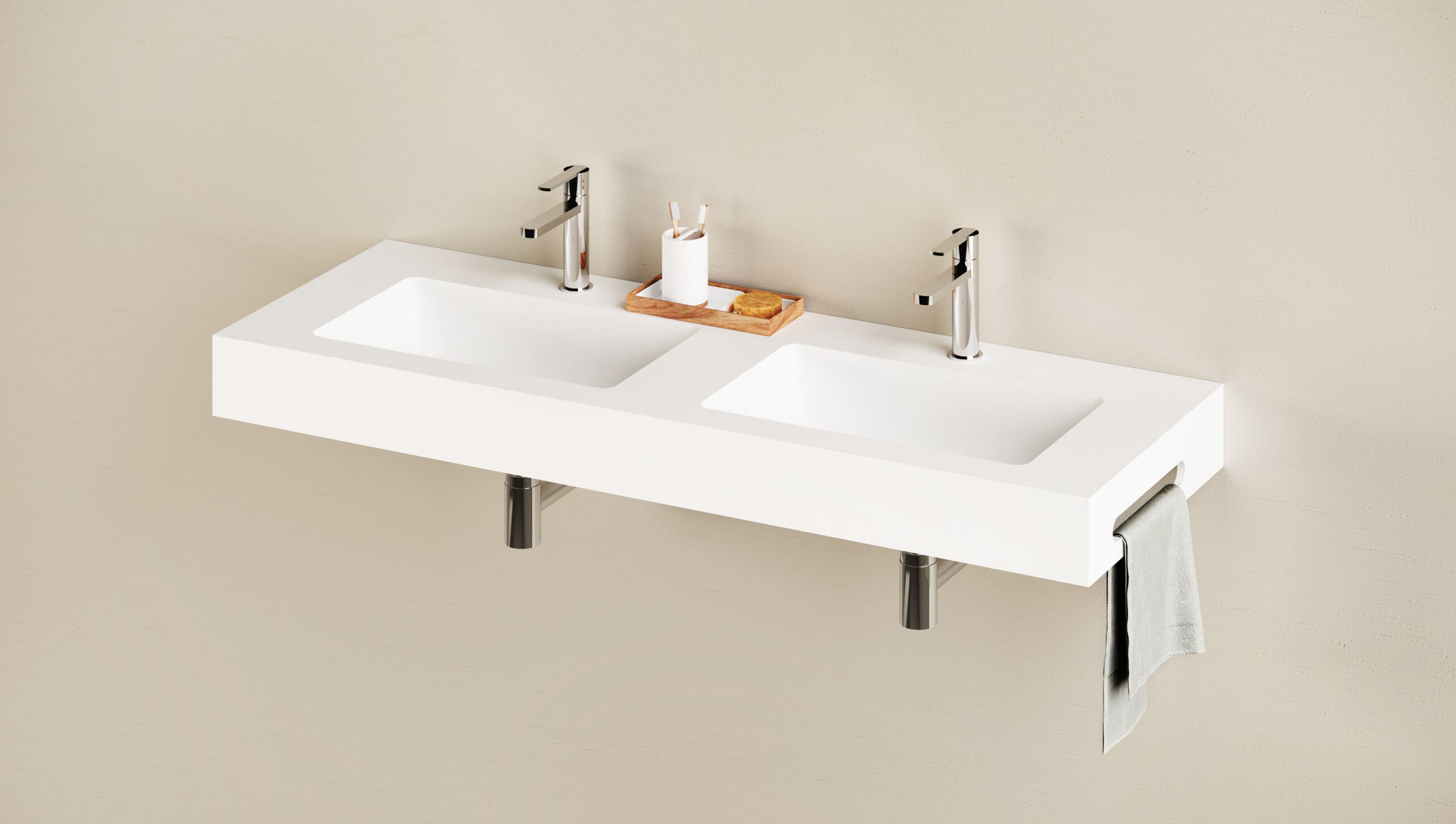 Måttbeställt tvättställ PAA OPUS MTM, Silkstone – 4