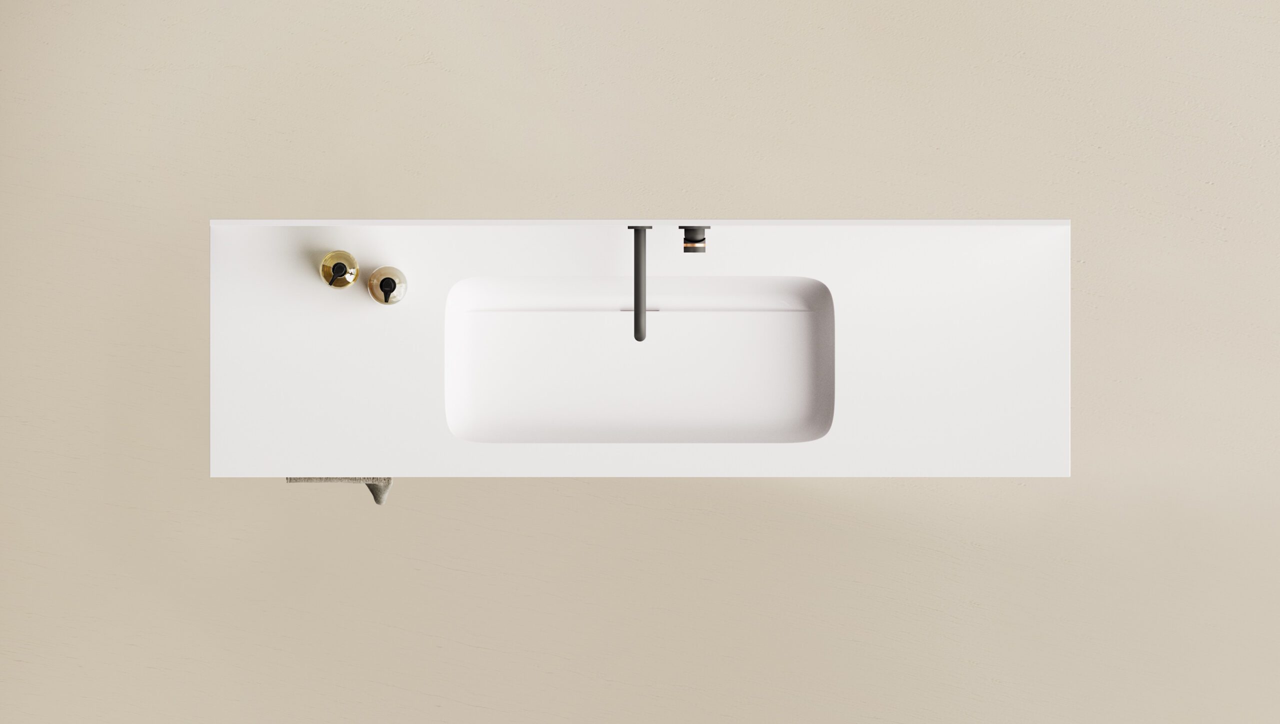 Måttbeställt tvättställ PAA QUADRO MTM, Silkstone – 3