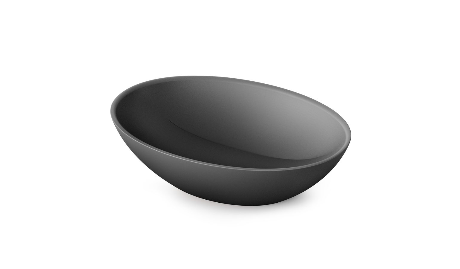 Ovanpåliggande handfat PAA PERLA 51x35,5 cm, svart Graphite