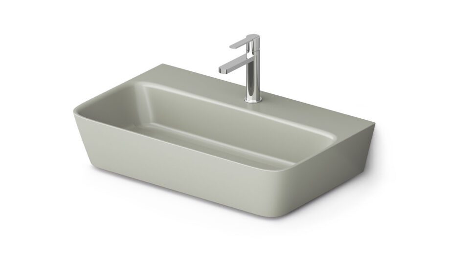 Seinavalamu PAA QUADRO 70×43 cm, kivimass 3 Vägghängt handfat PAA QUADRO 70x43 cm, gjutmarmor – 3