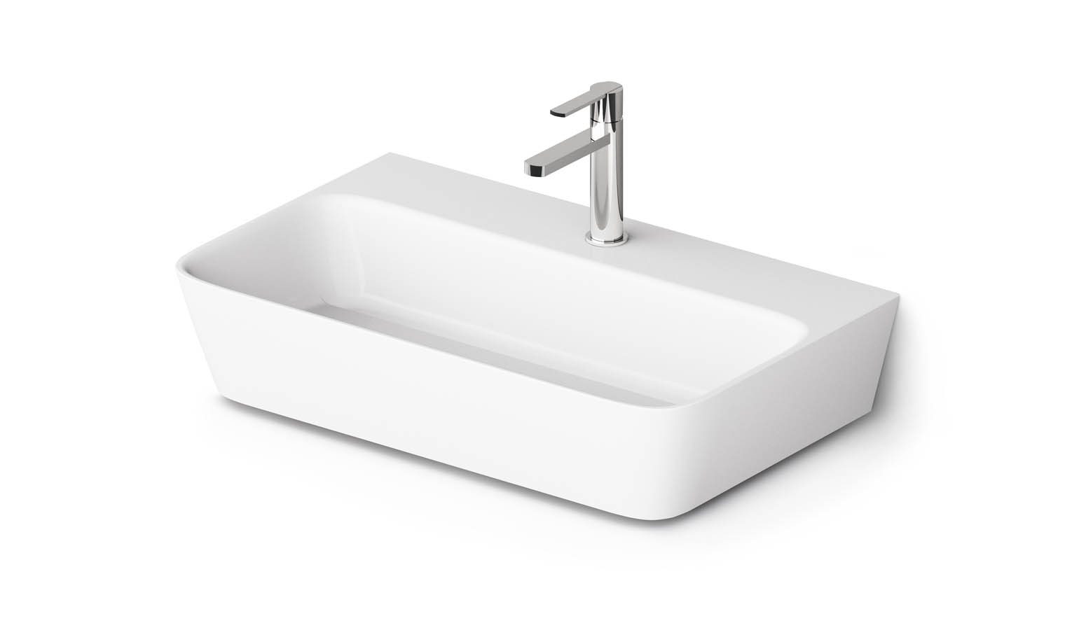 Vägghängt handfat PAA QUADRO 70x43 cm, gjutmarmor