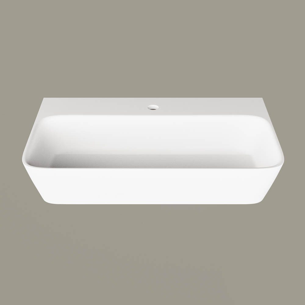 Vägghängt handfat PAA QUADRO 70x43 cm, Silkstone – 3
