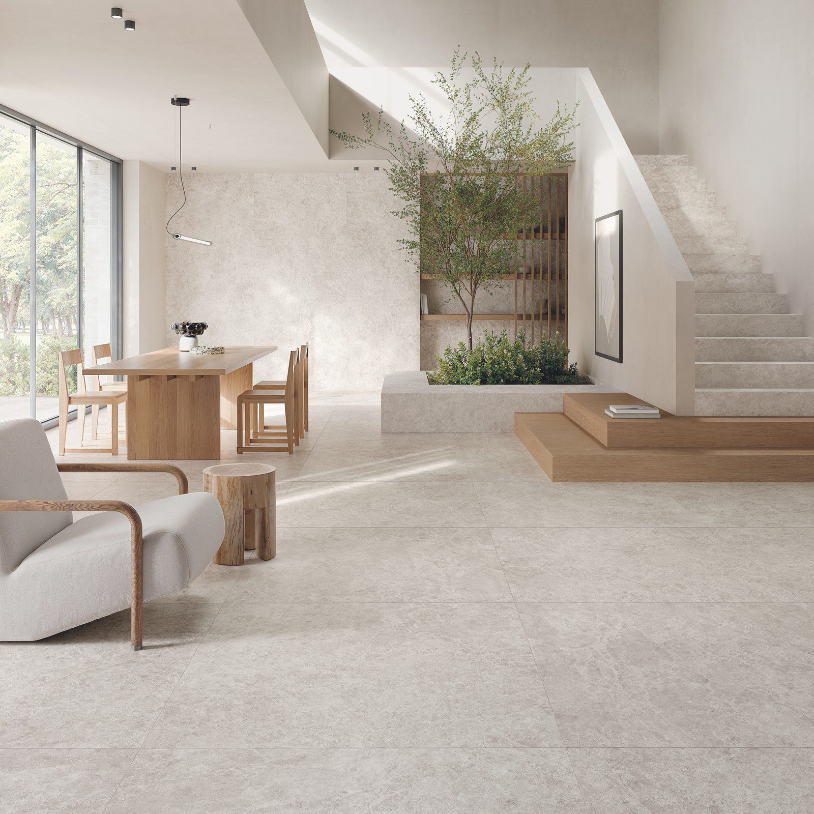 Storformatsplatta i stenlook ABK Era Delicate Ivory, 120x280 cm, 6 mm, naturmatt – 3