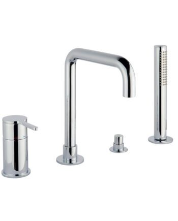 Badkarskantsblandare Emmevi Filobrass 85120, 4 hål