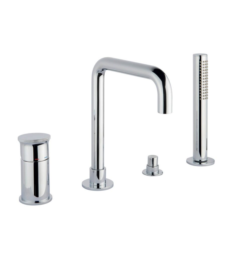Badkarskantsblandare Emmevi Filobrass 85120, 4 hål – 4
