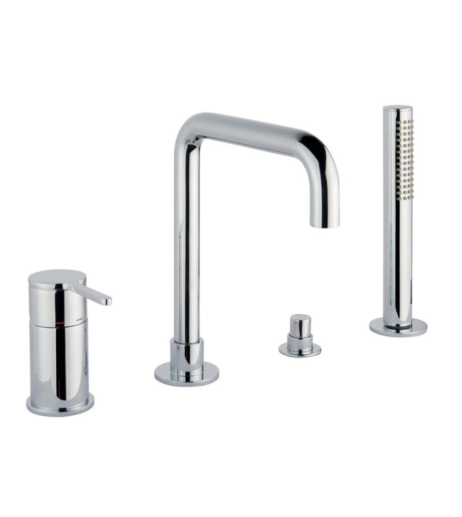 Badkarskantsblandare Emmevi Filobrass 85120, 4 hål