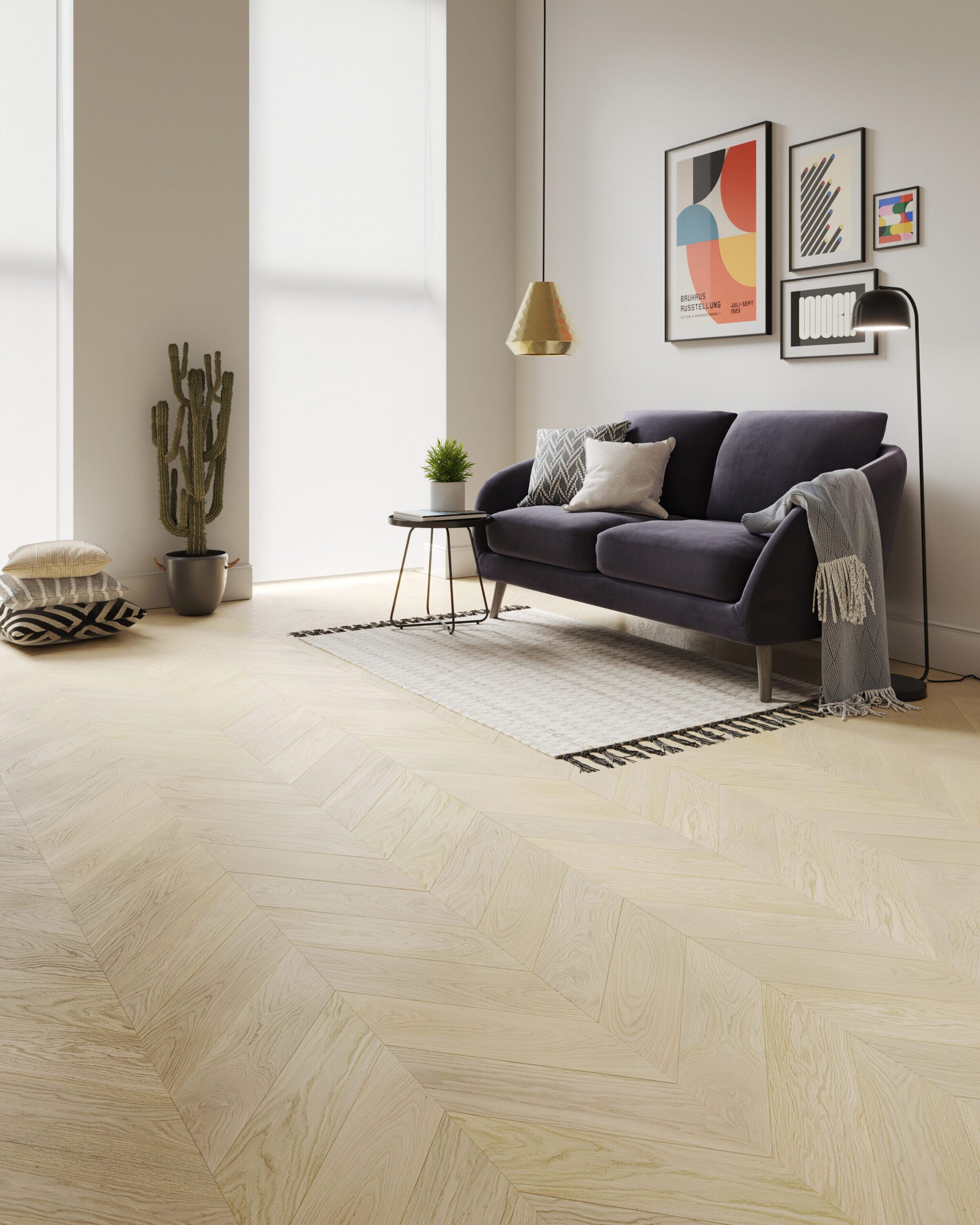 Chevronparkett ek Esta Nordic S Linen extra mattlackad – 3