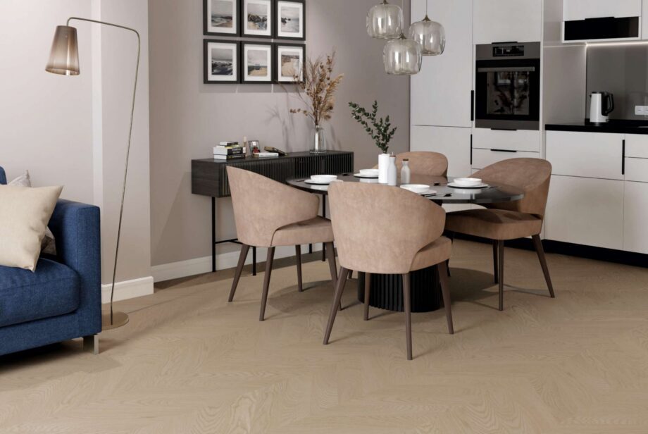 Chevronparkett ek Esta Nova Eco Elite Pearl extra mattlackad – 3