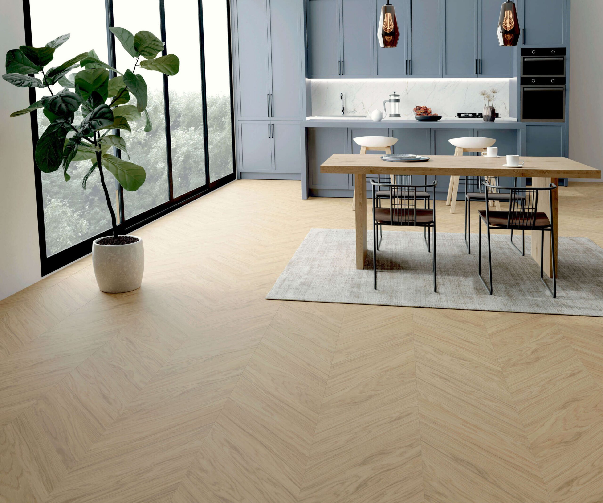 Chevronparkett ek Esta Nova Eco Elite Pure Line extra mattlackad – 3