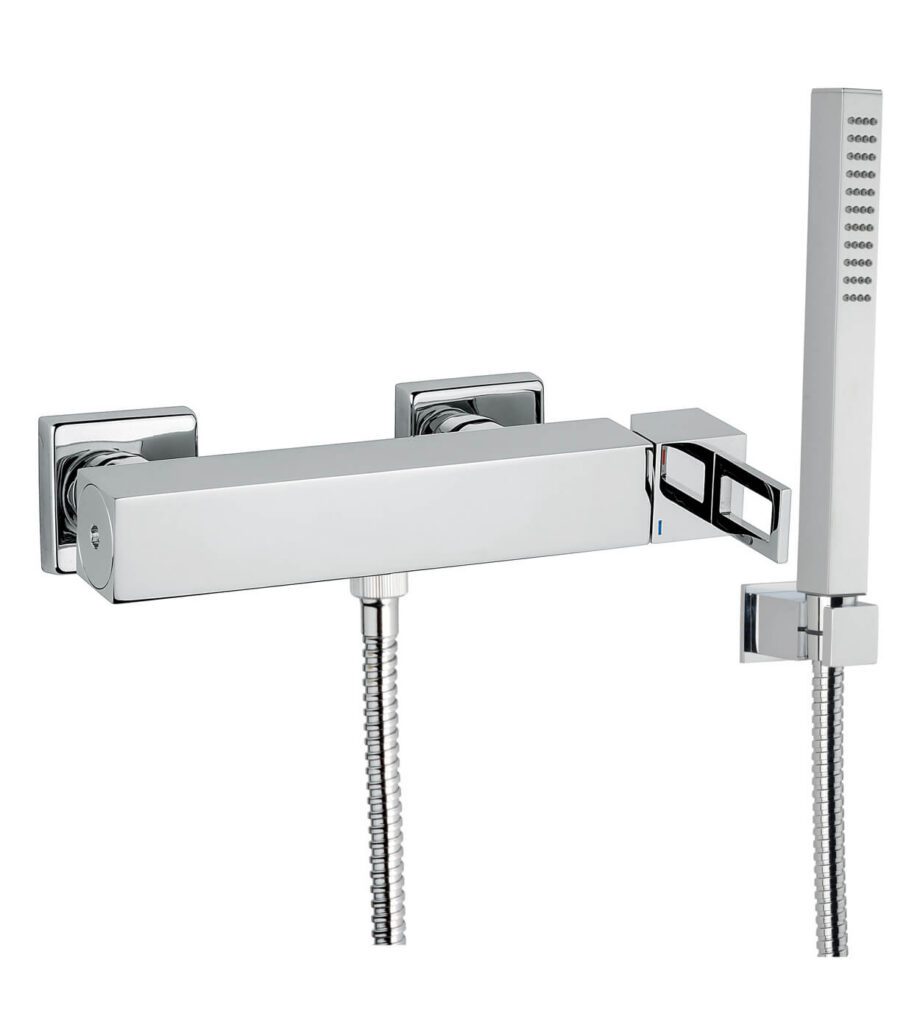 Duschblandare Emmevi Siris 47002, krom, hålad spak, blandare + duschset Duschblandare Emmevi Siris 47002 – 6