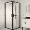 Duschhörna Hietakari Bläk 757 New York, svart ram, räfflat glas (Reeded) Duschhörna Hietakari Bläk 757 New York, svart ram, räfflat glas (Reeded)