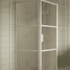 Duschhörna Hietakari Bläk 760 Tokyo, vit ram, räfflat glas (Reeded)