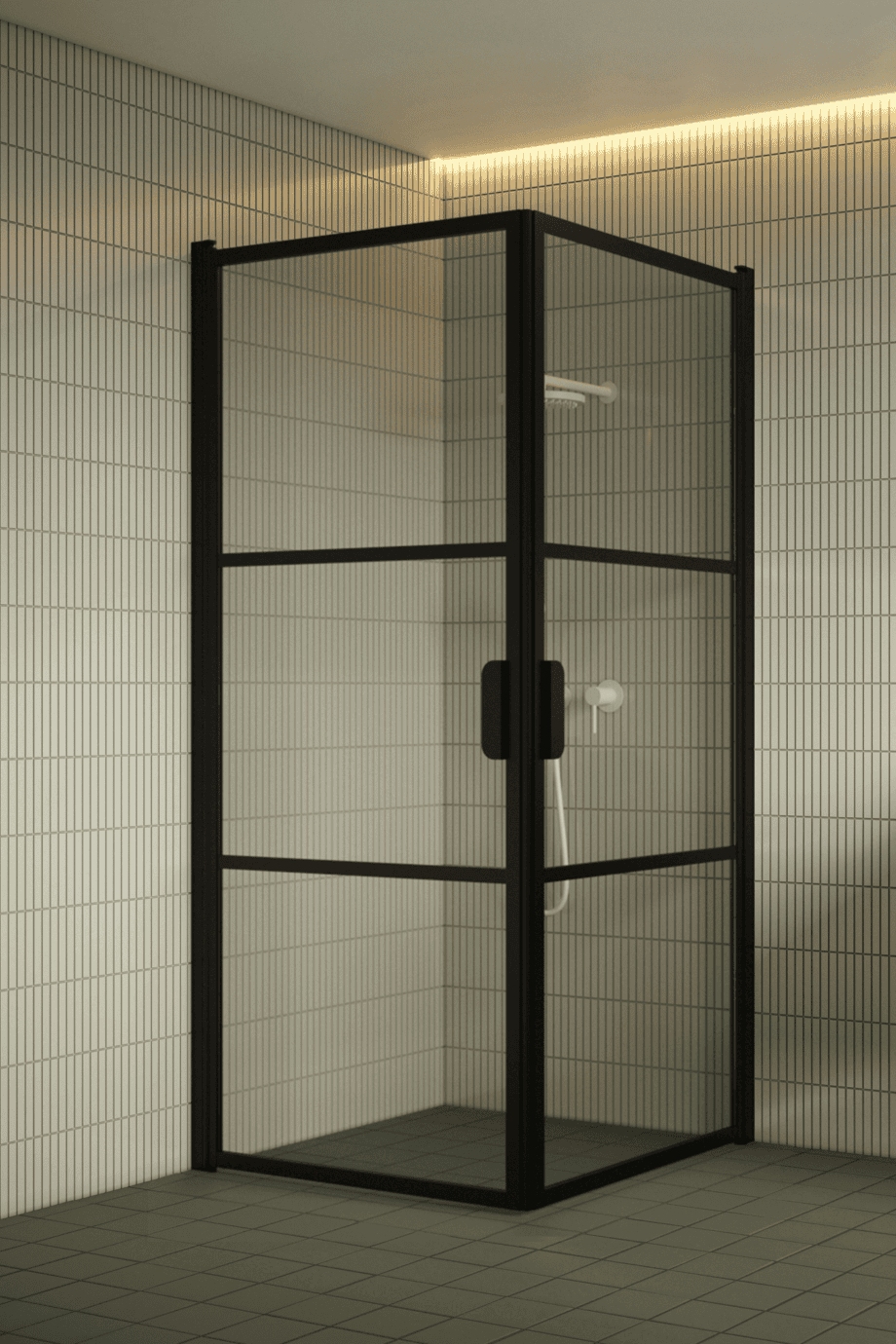 Duschhörna Hietakari Bläk 762 Tokyo, svart ram, klart glas Duschhörna Hietakari Bläk 762 Tokyo, svart ram, klart glas