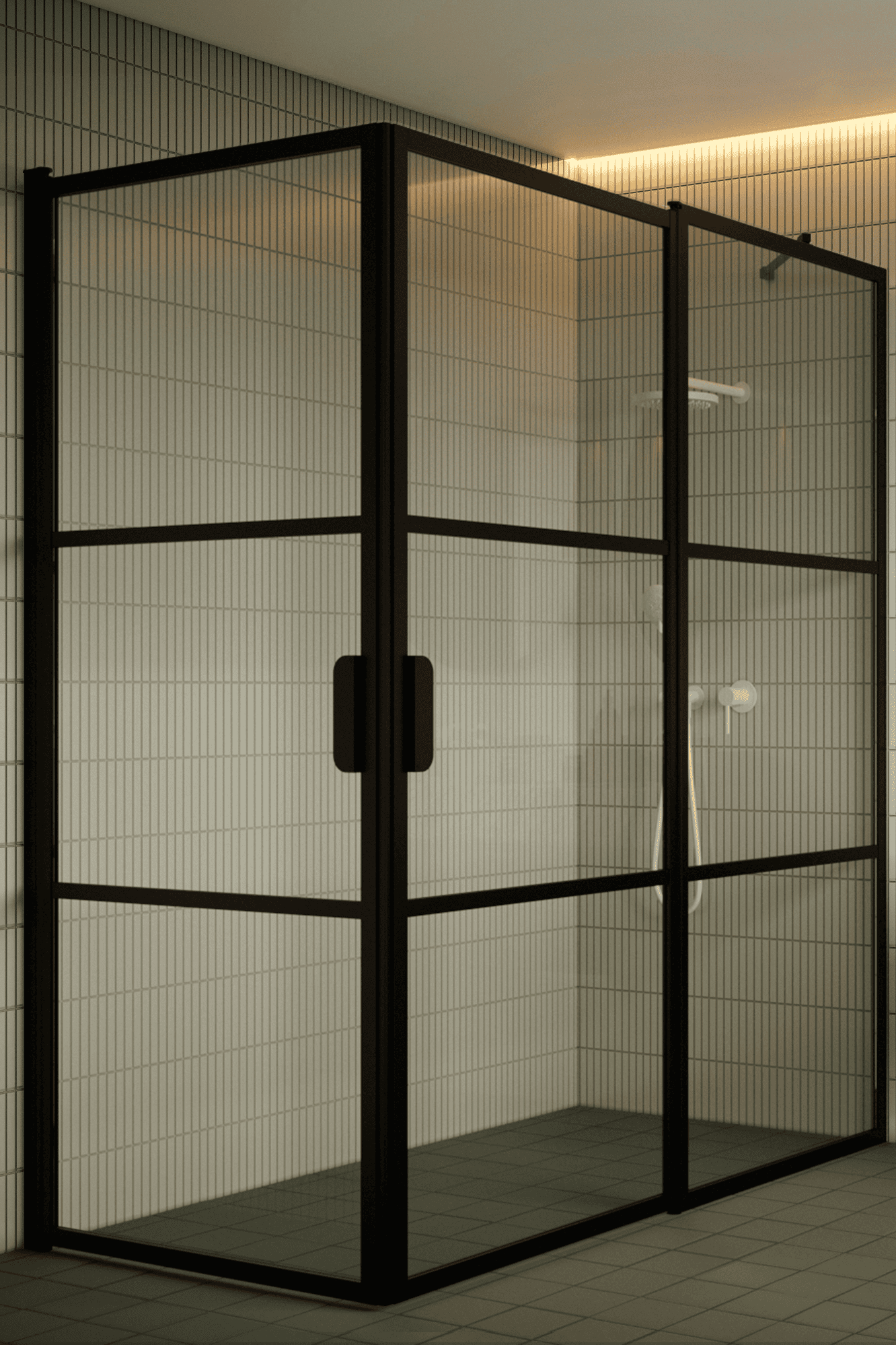 Duschhörna Hietakari Bläk 763 Tokyo, svart ram, klart glas Duschhörna Hietakari Bläk 763 Tokyo, svart ram, klart glas