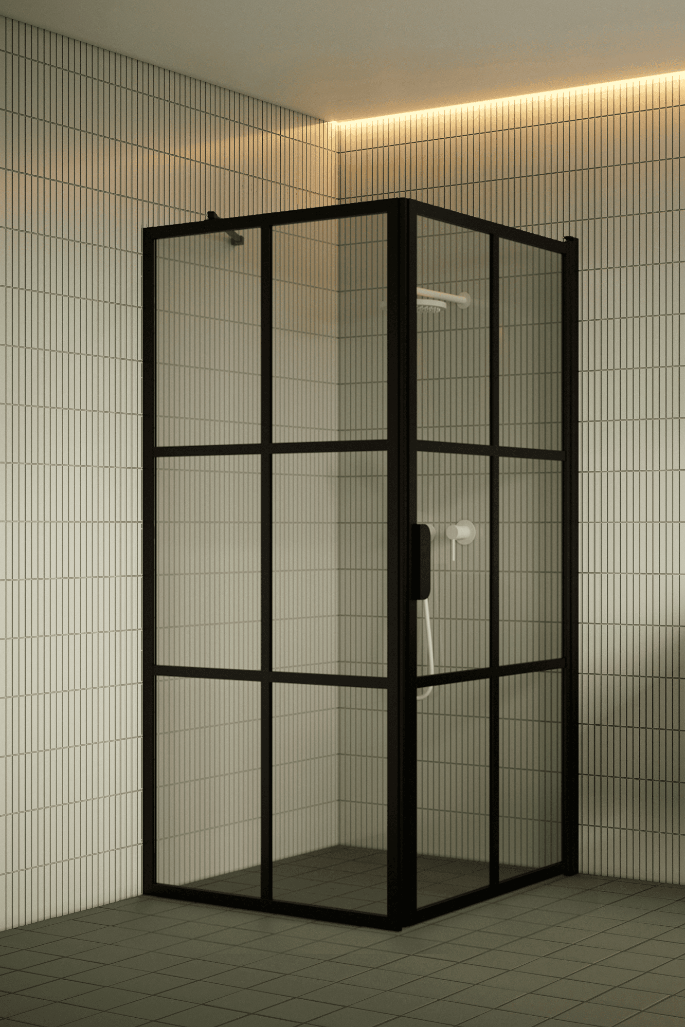 Duschhörna Hietakari Bläk 765 Paris, svart ram, klart glas Duschhörna Hietakari Bläk 765 Paris, svart ram, klart glas
