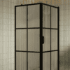 Duschhörna Hietakari Bläk 765 Paris, svart ram, räfflat glas (Reeded) Duschhörna Hietakari Bläk 765 Paris, svart ram, räfflat glas (Reeded)