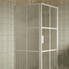 Duschhörna Hietakari Bläk 765 Paris, vit ram, räfflat glas (Reeded) Duschhörna Hietakari Bläk 765 Paris, vit ram, räfflat glas (Reeded)