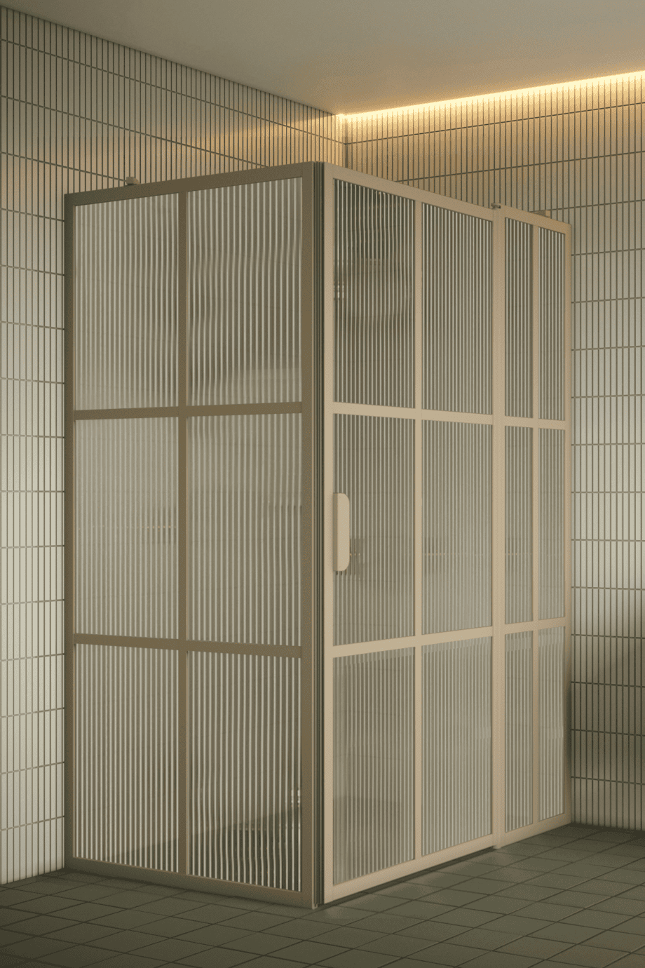 Duschhörna Hietakari Bläk 766 Paris, Sand-ram, räfflat glas (Reeded) Duschhörna Hietakari Bläk 766 Paris, Sand-ram, räfflat glas (Reeded)