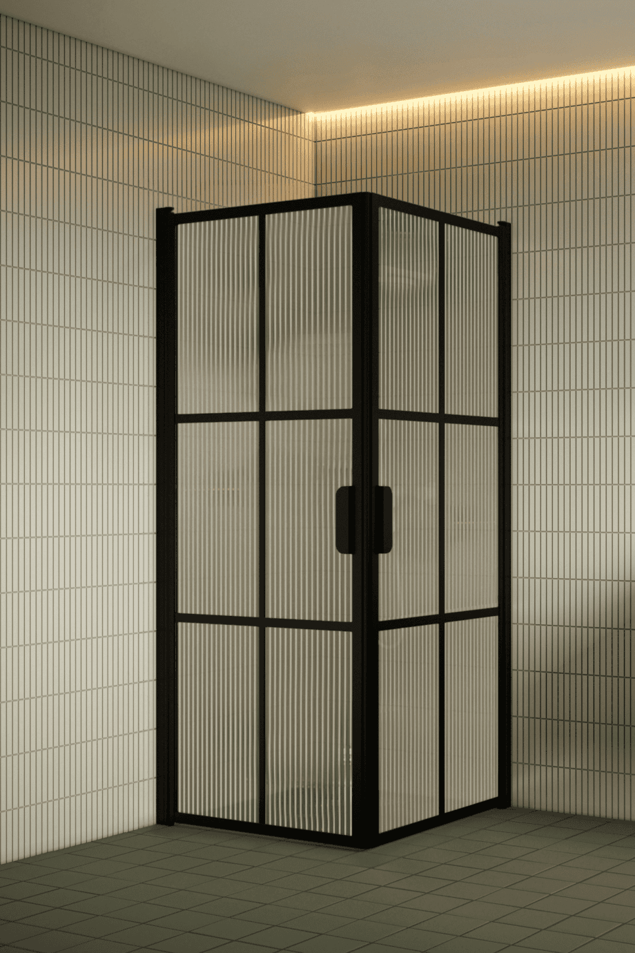 Duschhörna Hietakari Bläk 767 Paris, svart ram, räfflat glas (Reeded) Duschhörna Hietakari Bläk 767 Paris, svart ram, räfflat glas (Reeded)