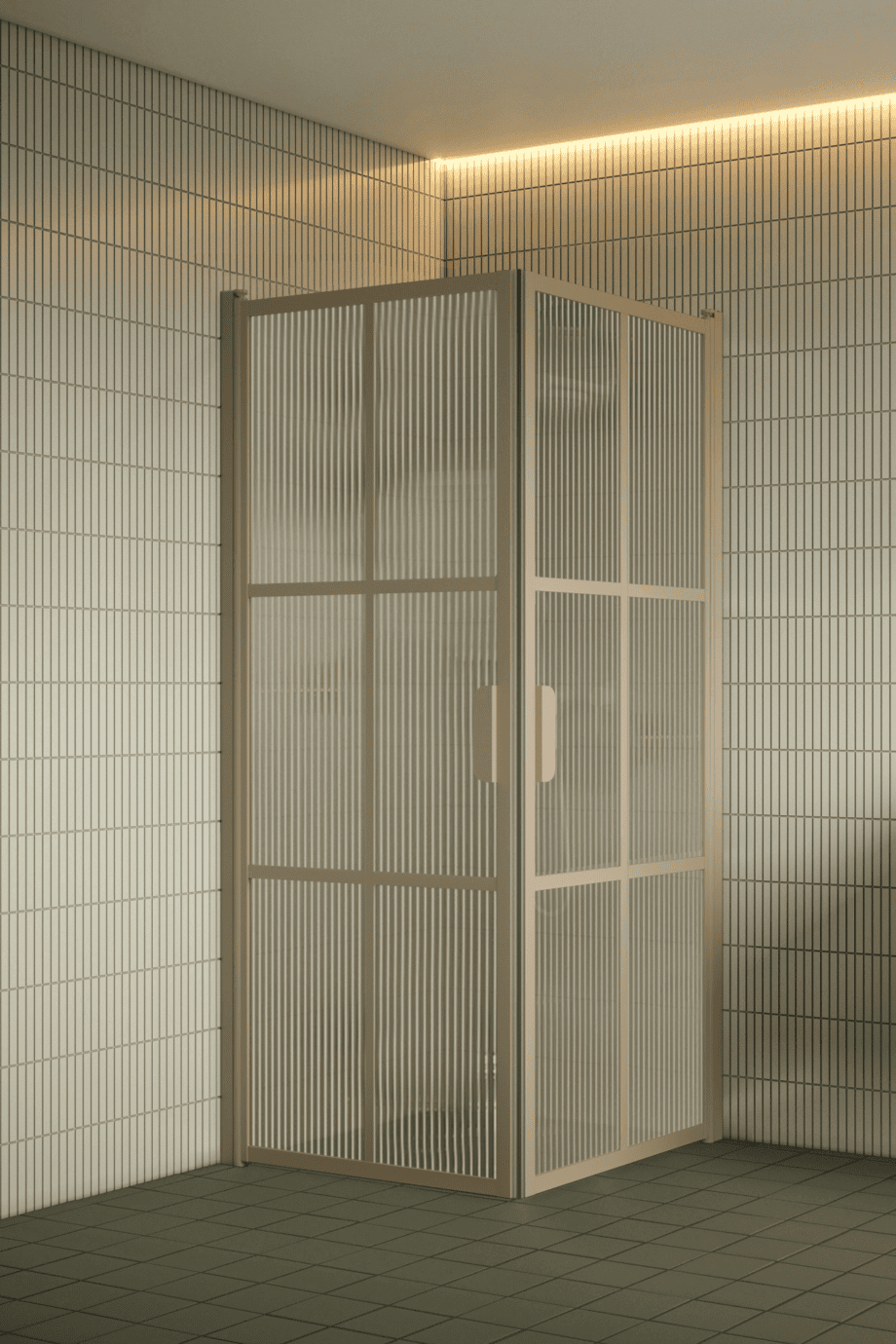 Duschhörna Hietakari Bläk 767 Paris, Sand-ram, räfflat glas (Reeded) Duschhörna Hietakari Bläk 767 Paris, Sand-ram, räfflat glas (Reeded)