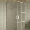 Duschhörna Hietakari Bläk 767 Paris, vit ram, räfflat glas (Reeded) Duschhörna Hietakari Bläk 767 Paris, vit ram, räfflat glas (Reeded)