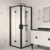 Duschhörna Hietakari Bläk 899 New York, svart ram, räfflat glas (Reeded) Duschhörna Hietakari Bläk 899 New York, svart ram, räfflat glas (Reeded)