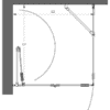 Duschhörna Hietakari Forma 369 – måttritning