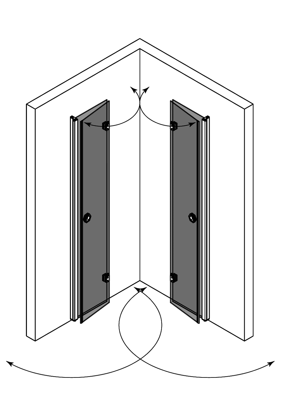 Duschhörna Hietakari Forma 376 – 3D-ritning 2 Duschhörna Hietakari Forma 376 – 3D-ritning 2