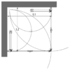Duschhörna Hietakari Infinia 259, vikdörr + vikdörr – 2