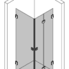 Duschhörna Hietakari Vetro 544 – 3D-ritning