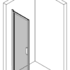 Svängbar duschdörr Hietakari Bläk 732 New York – 3D-ritning