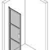 Svängbar duschdörr Hietakari Bläk 735 Tokyo – 3D-ritning