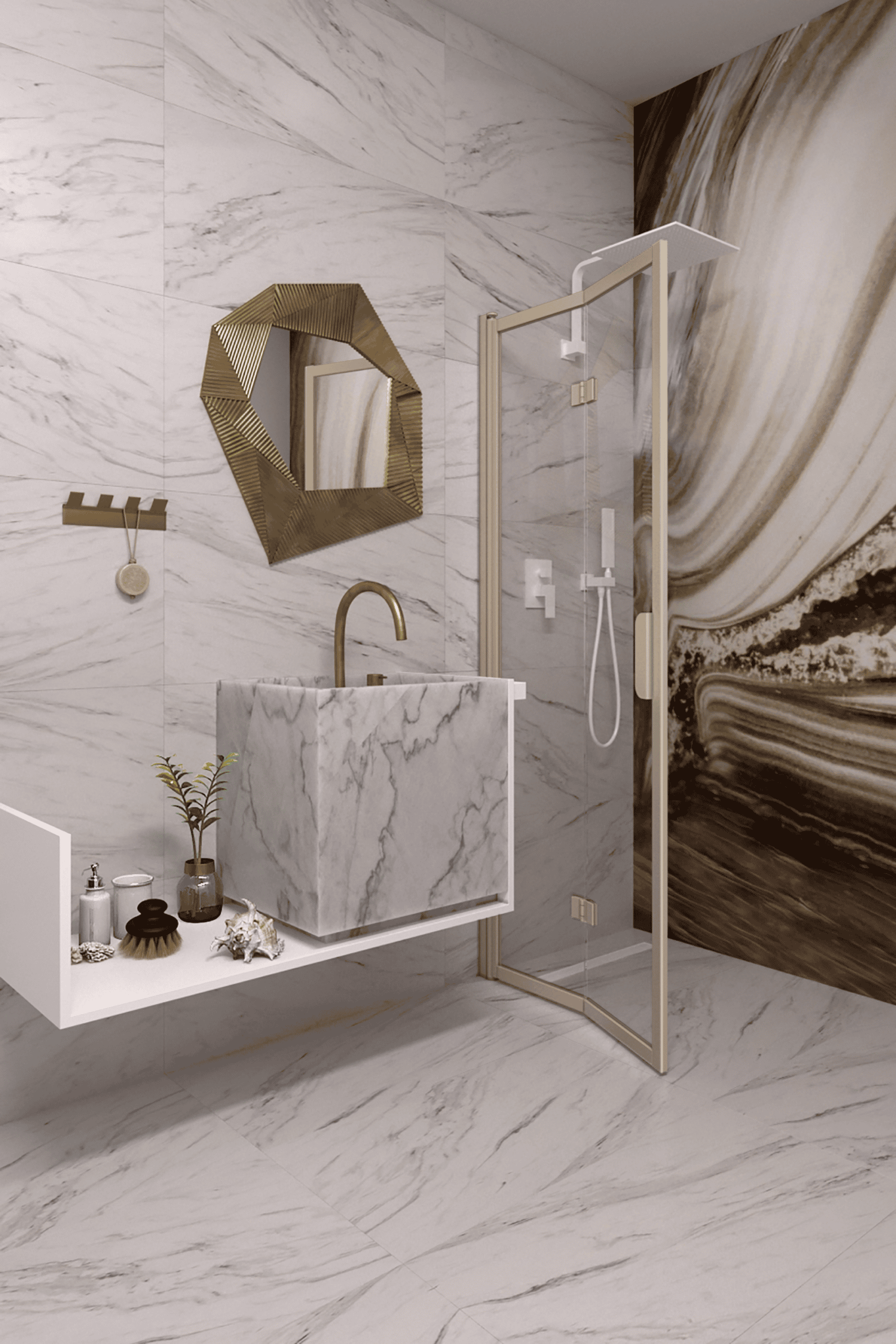 Vikbar duschvägg Hietakari Bläk 881 New York, Sand-ram, klart glas Vikbar duschvägg Hietakari Bläk 881 New York, Sand-ram, klart glas