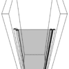 Svängbar duschdörr med väggmagnet Hietakari Infinia 233 – 3D-ritning Svängbar duschdörr med väggmagnet Hietakari Infinia 233 – 3D-ritning
