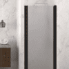 Svängbar duschdörr med väggmagnet Hietakari Infinia 233, svart ram, Chinchilla mönstrat glas Svängbar duschdörr med väggmagnet Hietakari Infinia 233, svart ram, Chinchilla mönstrat glas