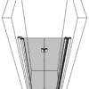 Vikbar duschdörr med väggmagnet Hietakari Infinia 234 – 3