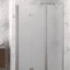 Vikbar duschdörr med fast del och väggmagnet Hietakari Infinia 236, aluminiumram, satinerat glas Vikbar duschdörr med fast del och väggmagnet Hietakari Infinia 236, aluminiumram, satinerat glas