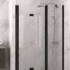 Vikbar duschdörr med fast del och väggmagnet Hietakari Infinia 236, svart ram, klart glas Vikbar duschdörr med fast del och väggmagnet Hietakari Infinia 236 – 5