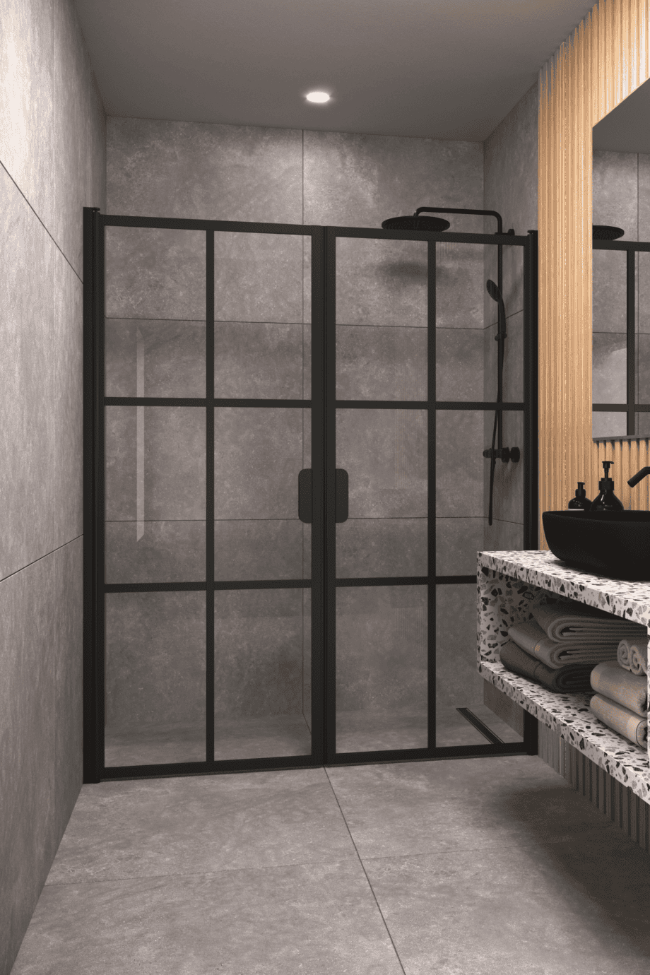 Duschvägg för nisch Hietakari Bläk 752 Paris, Mocha-ram, räfflat glas (Reeded) Duschvägg för nisch Hietakari Bläk 752 Paris, Mocha-ram, räfflat glas (Reeded)