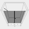 Duschvägg för nisch Hietakari Forma 317 – 3D-ritning