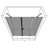 Duschvägg för nisch Hietakari Forma 319 – 3D-ritning