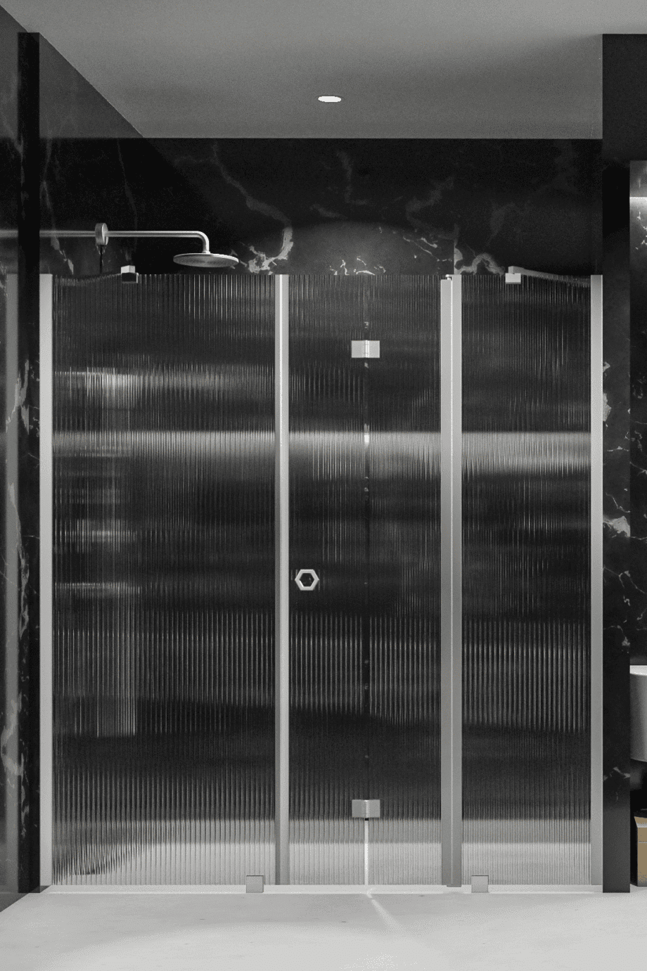 Duschvägg för nisch Hietakari Forma 320, aluminiumram, klart glas Duschvägg för nisch Hietakari Forma 320, aluminiumram, klart glas