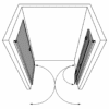 Duschvägg för nisch Hietakari Forma 322 – 3D-ritning 2