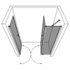 Duschvägg för nisch Hietakari Forma 323 – 3D-ritning 2 Duschvägg för nisch Hietakari Forma 323 – 3D-ritning 2
