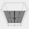 Duschvägg för nisch Hietakari Forma 325 – 3D-ritning Duschvägg för nisch Hietakari Forma 325 – 3D-ritning