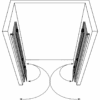 Duschvägg för nisch Hietakari Forma 325 – 3D-ritning 2 Duschvägg för nisch Hietakari Forma 325 – 3D-ritning 2