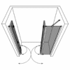 Duschvägg för nisch Hietakari Forma 327 – 3D-ritning 2